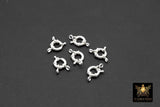 925 Sterling Silver Spring Ring Clasps, 11 mm Bolt Clasp # 2534, Thick 3.4 mm Sailor Clips