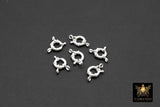 925 Sterling Silver Spring Ring Clasps, 11 mm Bolt Clasp # 2534, Thick 3.4 mm Sailor Clips