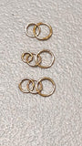 14 K Gold Filled 3 Ring and 2 Ring Infinity Rings, 925 Sterling Silver Soldered Linking Rings