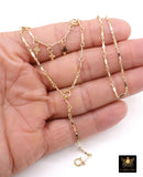 14 K Gold Filled Dap Bar Extender with Three 6 mm Cross Charms, 925 Sterling Silver Dap Bar Charms Extender Chains