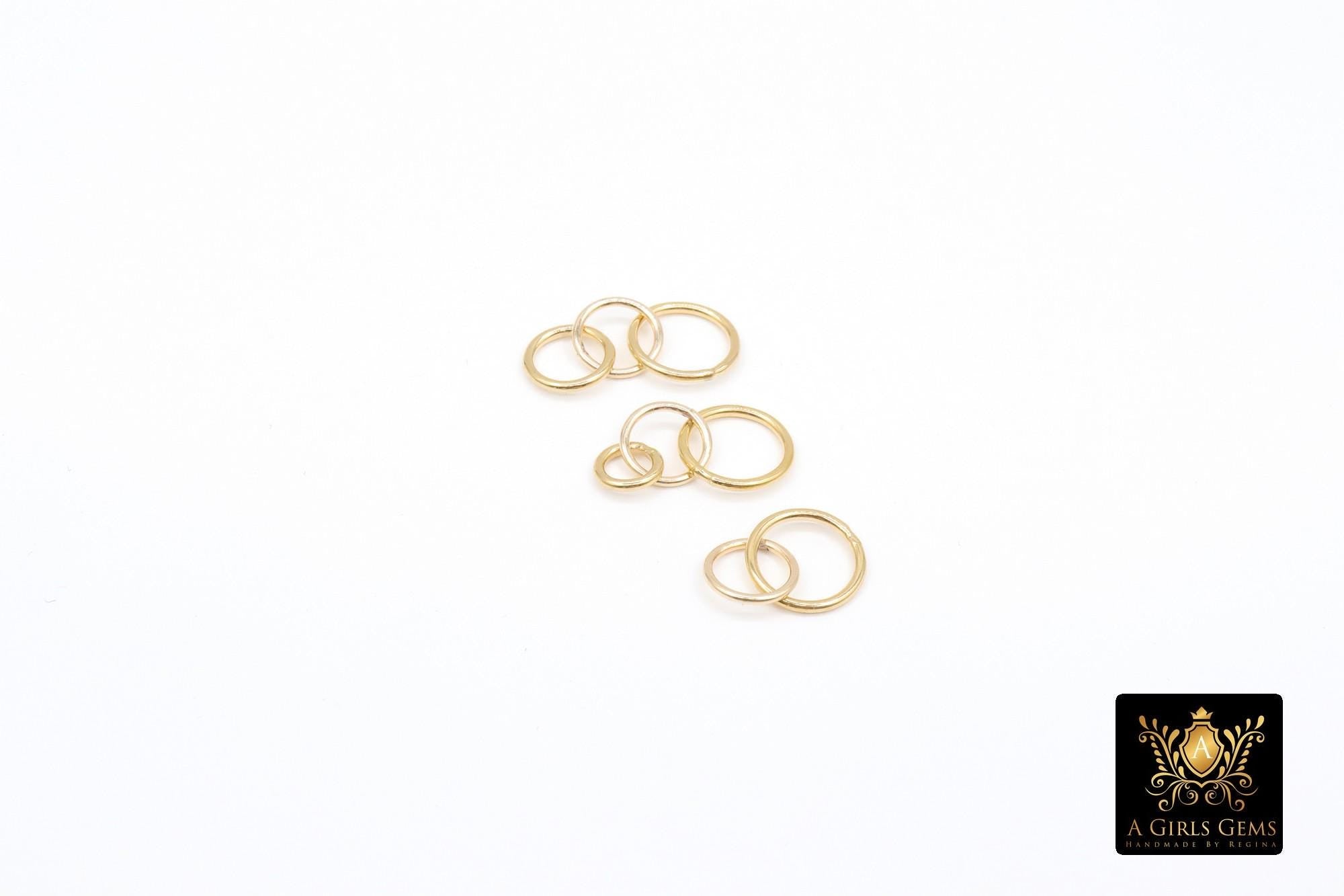 14 K Gold Filled 3 Ring and 2 Ring Infinity Rings, 925 Sterling Silver Soldered Linking Rings