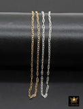 14 K Gold Filled Mariner Chains, 925 Silver Smooth Mariner CH# 905, Anchor Sequin Smooth Flat Chain