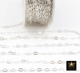 925 Sterling Silver Hammered Chains, 4.7 mm Flat Cable Chain CH# 927, Unfinished Extender Jewelry Chain