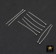 925 Sterling Silver Ball End Headpins, 14 20 Long Wire Round Ball Pins for Bead Inserts, AG# 3025 1.5 Inch long 1.7 mm Head