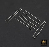 925 Sterling Silver Ball End Headpins, 14 20 Long Wire Round Ball Pins for Bead Inserts, 1.5 Inch long 1.5 mm Head, 24 Gauge