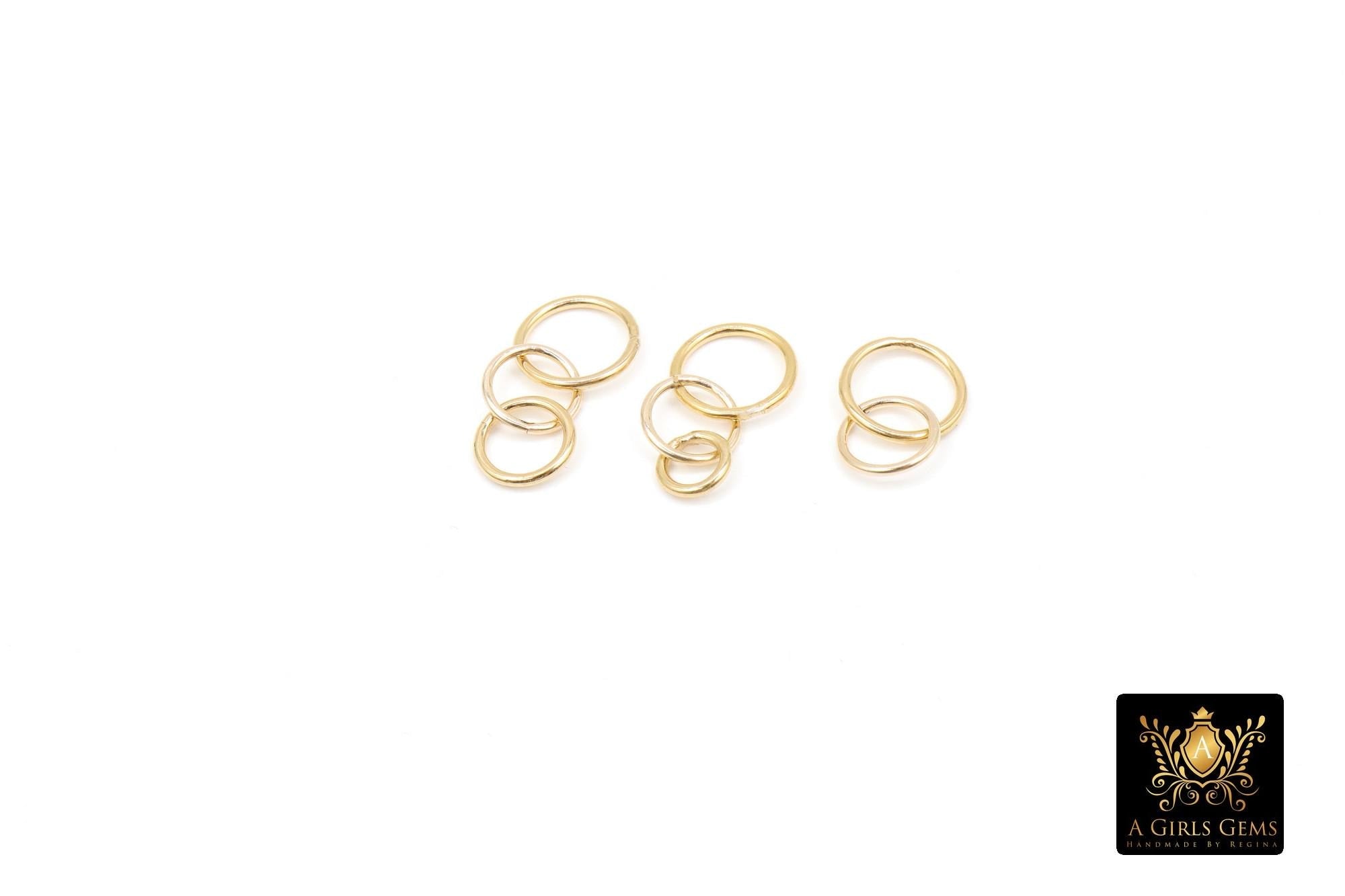 14 K Gold Filled 3 Ring and 2 Ring Infinity Rings, 925 Sterling Silver Soldered Linking Rings