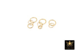 14 K Gold Filled 3 Ring and 2 Ring Infinity Rings, 925 Sterling Silver Soldered Linking Rings