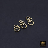 14 K Gold Filled 3 Ring and 2 Ring Infinity Rings, 925 Sterling Silver Soldered Linking Rings