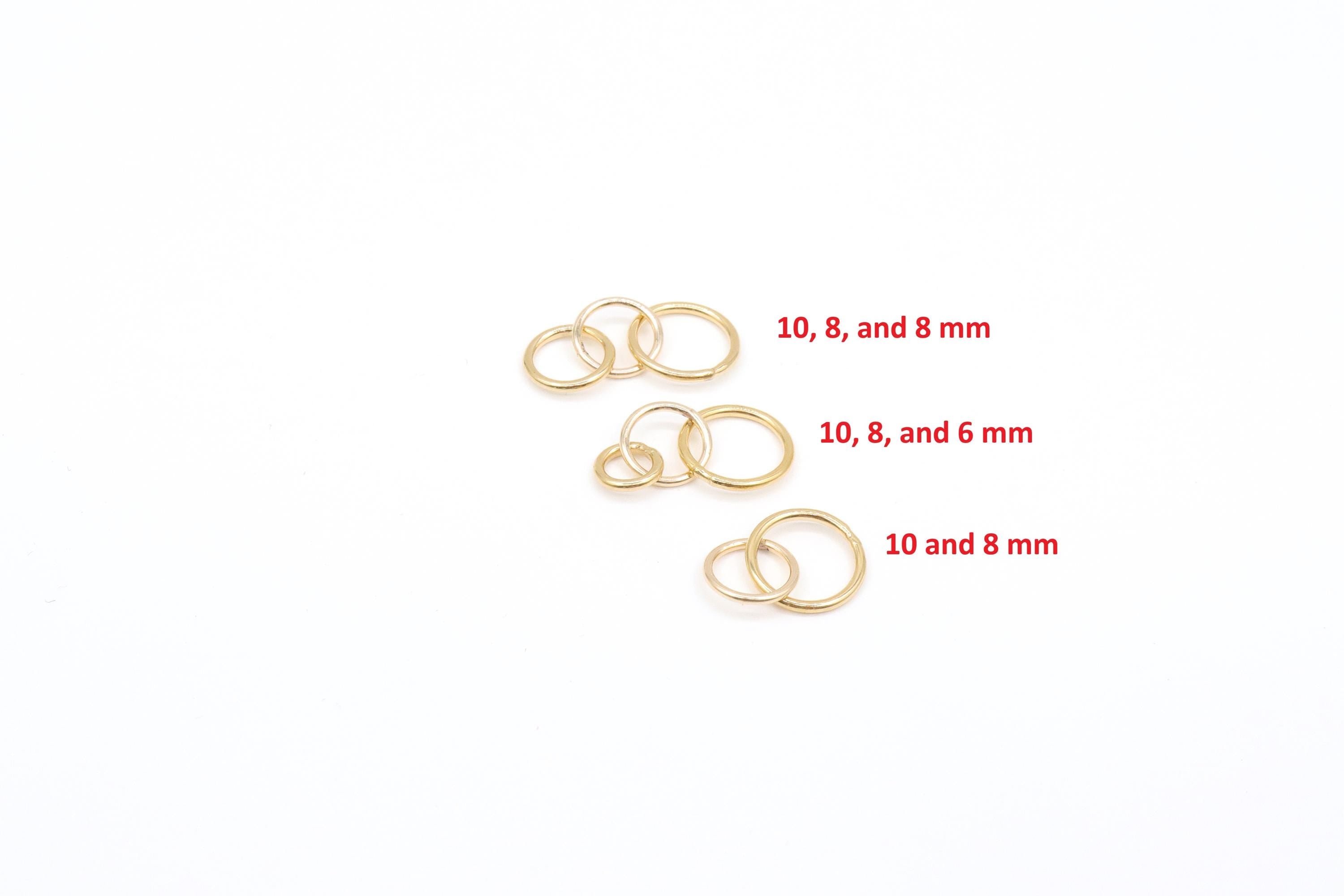 14 K Gold Filled 3 Ring and 2 Ring Infinity Rings, 925 Sterling Silver Soldered Linking Rings
