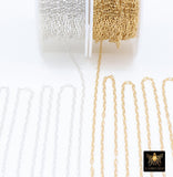 14 K Gold Filled Mariner Chains, 925 Silver Smooth Mariner CH# 905, Anchor Sequin Smooth Flat Chain