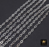 925 Sterling Silver Hammered Chains, 4.7 mm Flat Cable Chain CH# 927, Unfinished Extender Jewelry Chain