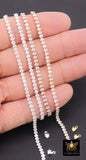 14 K Gold Filled CZ Chain, 3.1 mm 925 Sterling Silver Genuine Oval Baguette Cubic Zirconia CH# 930, By The Foot