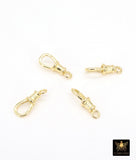 925 Sterling Silver Swivel Clasps, 13 mm or 16 mm Small Albert Push Clip Clip # 2829, Fob Watch Charm or Pendant Clips