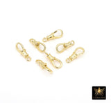 925 Sterling Silver Swivel Clasps, 13 mm or 16 mm Small Albert Push Clip Clip # 2829, Fob Watch Charm or Pendant Clips