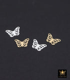 925 Sterling Silver Butterfly Charms, 14 K Gold Filled Minimalist Tiny Charms AG# 45, Connector Butterflies 7 x 10 mm