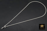 14 K Gold Filled Curb Chain Necklace, 925 Sterling Silver Swivel Fob Choker, Charms Necklace