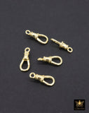 925 Sterling Silver Swivel Clasps, 13 mm or 16 mm Small Albert Push Clip Clip # 2829, Fob Watch Charm or Pendant Clips