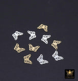 925 Sterling Silver Butterfly Charms, 14 K Gold Filled Minimalist Tiny Charms AG# 45, Connector Butterflies 7 x 10 mm