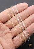 14 K Gold Fill Nugget Bar Chain, 925 Sterling Silver Long Short 2.5 mm Sequin CH# 877, 5.5 mm Hammer Starburst, Flat Drawn Chains CH# 935