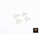 925 Sterling Silver Spring Ring Clasps, 7.0 mm Jewelry Large Findings # 3041, Stamped 925 with Closed Loop