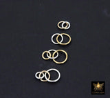 Mixed Metal Solder Rings, 14 K Gold Filled 3 Ring and 2 Ring Infinity Rings, 925 Sterling Silver Soldered Linking Rings