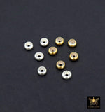 925 Sterling Silver Slider Beads, 14 K Gold Filled Dainty Chain Silicon Stopper Beads # , 5.0 mm