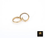 14 Gold Filled Round Push Clasp, 10 mm 12 mm 14 mm Small Gold # 715, Gold Clip Connector, Stamped 14/20 Gold Filled Spring Clip Findings