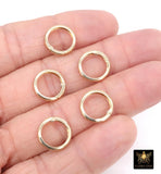 14 Gold Filled Round Push Clasp, 10 mm 12 mm 14 mm Small Gold # 715, Gold Clip Connector, Stamped 14/20 Gold Filled Spring Clip Findings