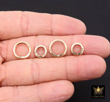 14 Gold Filled Round Push Clasp, 10 mm 12 mm 14 mm Small Gold # 715, Gold Clip Connector, Stamped 14/20 Gold Filled Spring Clip Findings