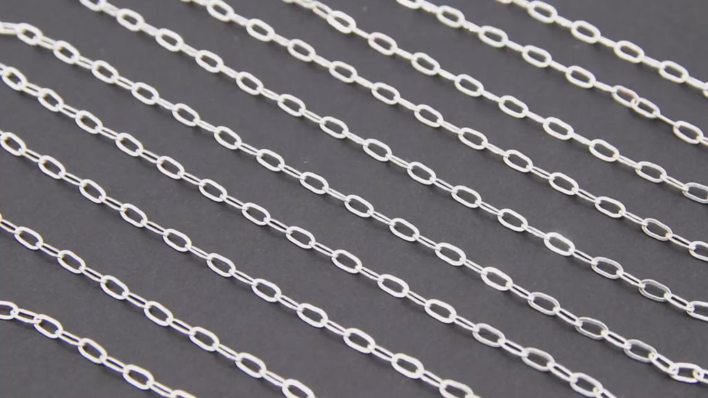 925 Sterling Silver Paper Clip Chain, 4.5 mm Unfinished Chain CH# 852, Soldered Flat Chains