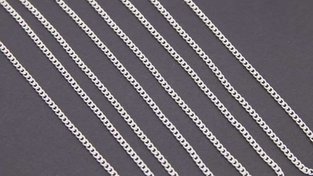 925 Sterling Silver Curb Chain, 3.1 mm 14 20 Dainty Curb Chain CH #832, 14 K Gold Filled Unfinished Cable CH #733