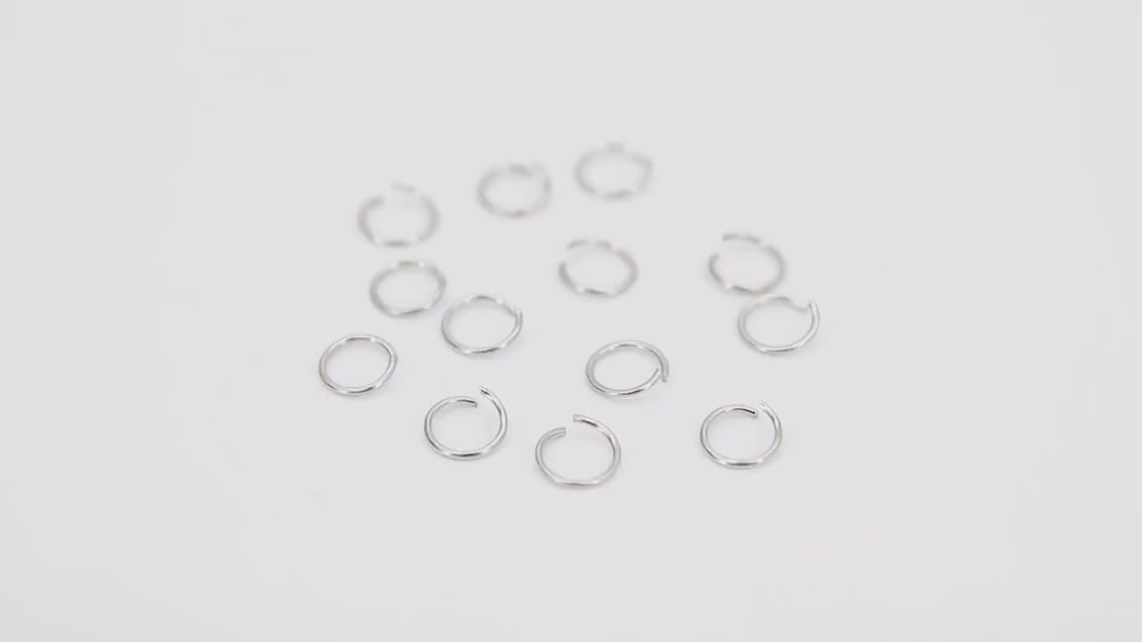 Stainless Steel Silver Jump Rings, 300 Pc 6 mm Strong Rings #2374, Tarnish Resistant Open Rings