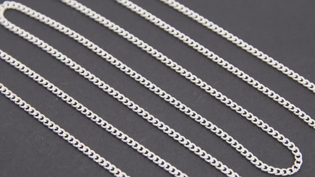 925 Sterling Silver Curb Chain, 2.7 mm 14 K Gold Filled  Dainty Curb Chain, Unfinished Cable Jewelry Chain