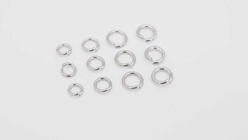 Stainless Steel Silver Jump Rings, Open Snap Close Rings # 2384, 6 mm 7 mm or 8 mm Strong