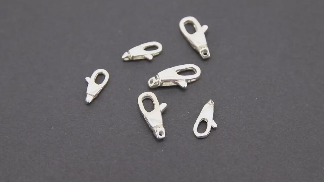 925 Sterling Silver Swivel Clasp, 11 mm or 14 mm Lobster Claw #2717, Gold Over Stamped 925 Silver Fob Clasp