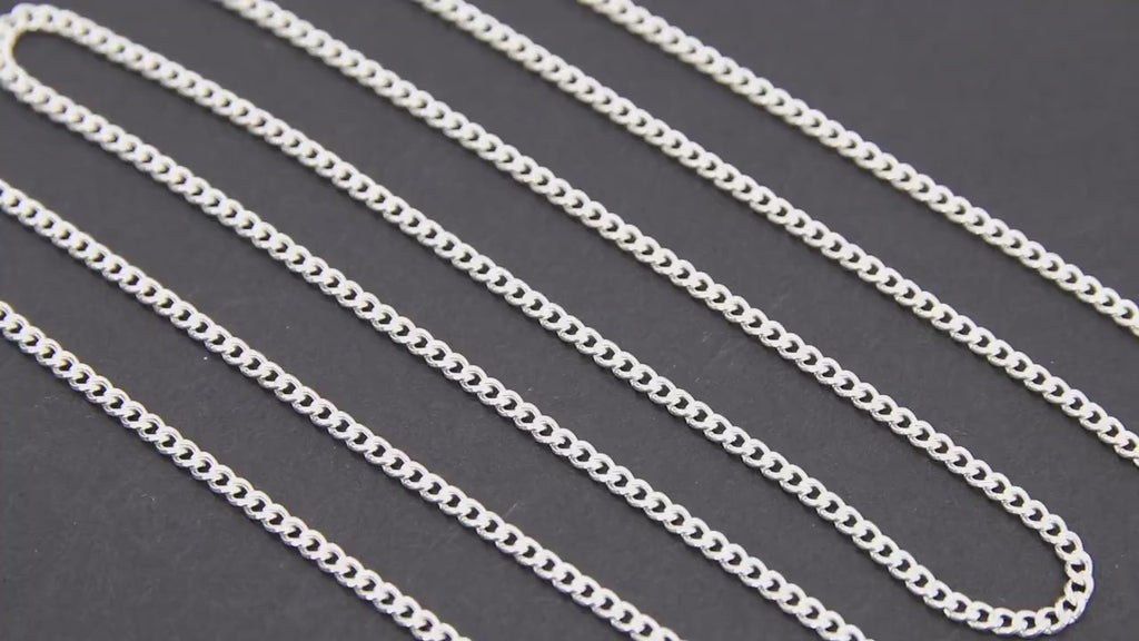 925 Sterling Silver Curb Chain, 2.7 mm 14 K Gold Filled  Dainty Curb Chain CH #831, Unfinished Cable Jewelry Chain
