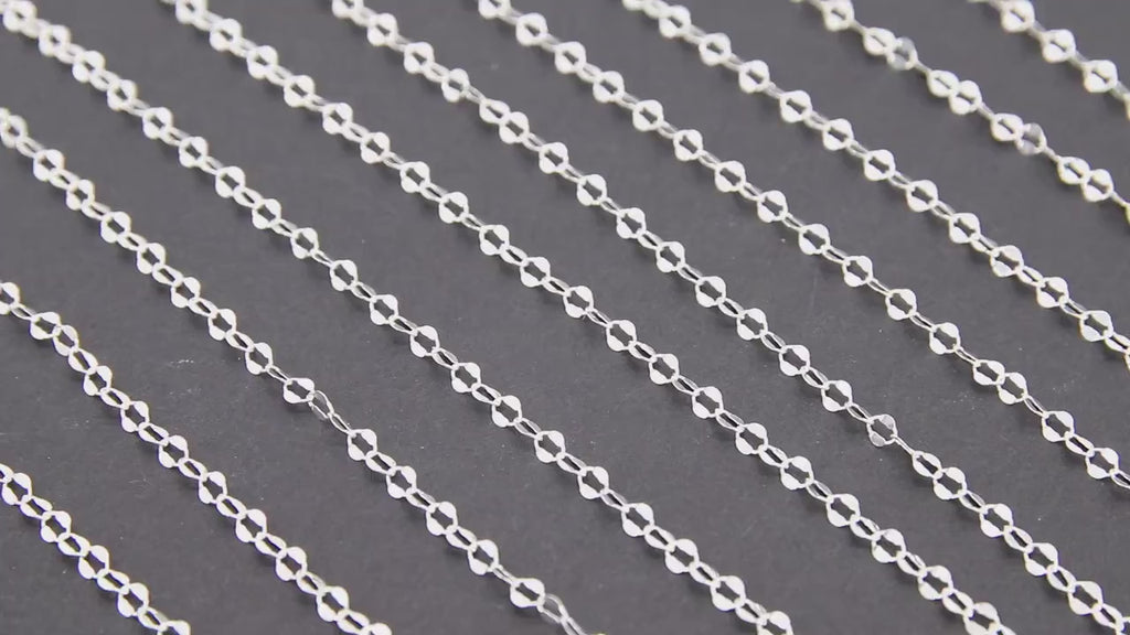925 Sterling Silver Bar Jewelry Chains, 3 mm Sequin Bar CH# 849, 14 K Gold Filled Unfinished CH# 740
