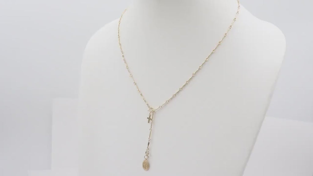 14 K Gold Filled Dap Bar Necklace, Adjustable Bar Chain Lariat Choker, 925 Sterling Silver Long Bar Necklace