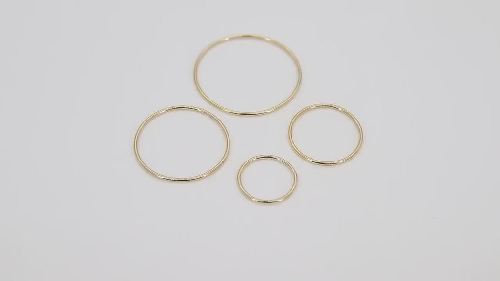 14 K Gold Filled Circle Link Rings, 15, 20