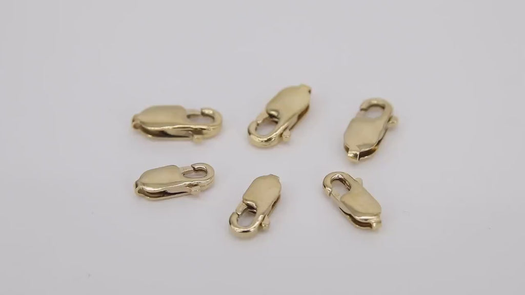 14 K Gold Filled Lobster Clasps, Long Clasp Jewelry Findings # 855, Sizes 12 mm