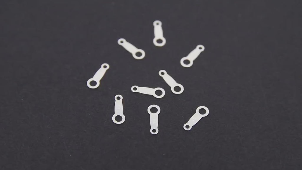925 Sterling Silver Clasp Ends, 8 mm Quality Tags #2129, 925 Stamped Jewelry Chain Tag Ends