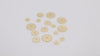 Gold Metal Spacer Beads, 6 mm Round Discs, 20 pcs Rondelle Donuts Findings