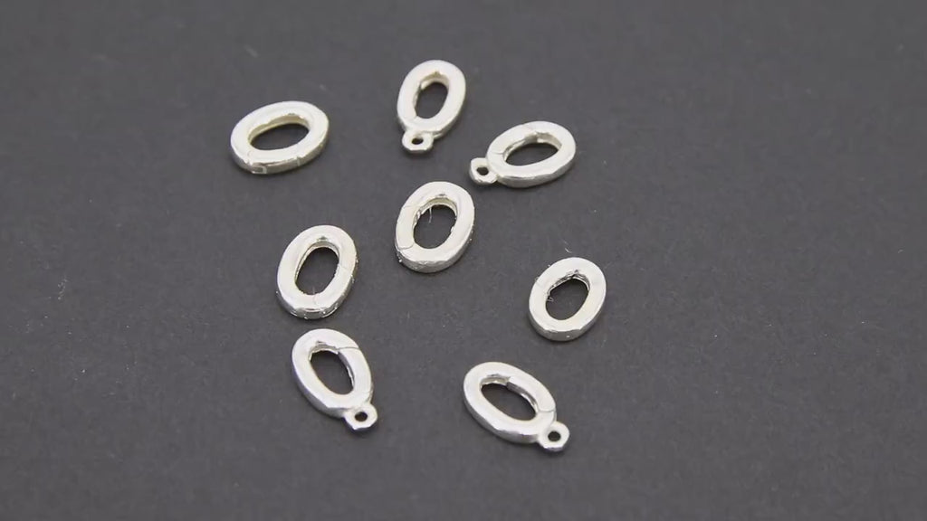 925 Sterling Silver Oval Push Clasp, 10 mm Silver Spring Oval Shaped # 2295, 2 Styles Clip Connector