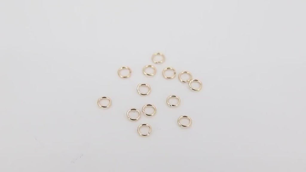 14 K Gold Filled Jump Rings, 2.3, 2.5 or 3.0 mm Open Snap Close Rings #3315