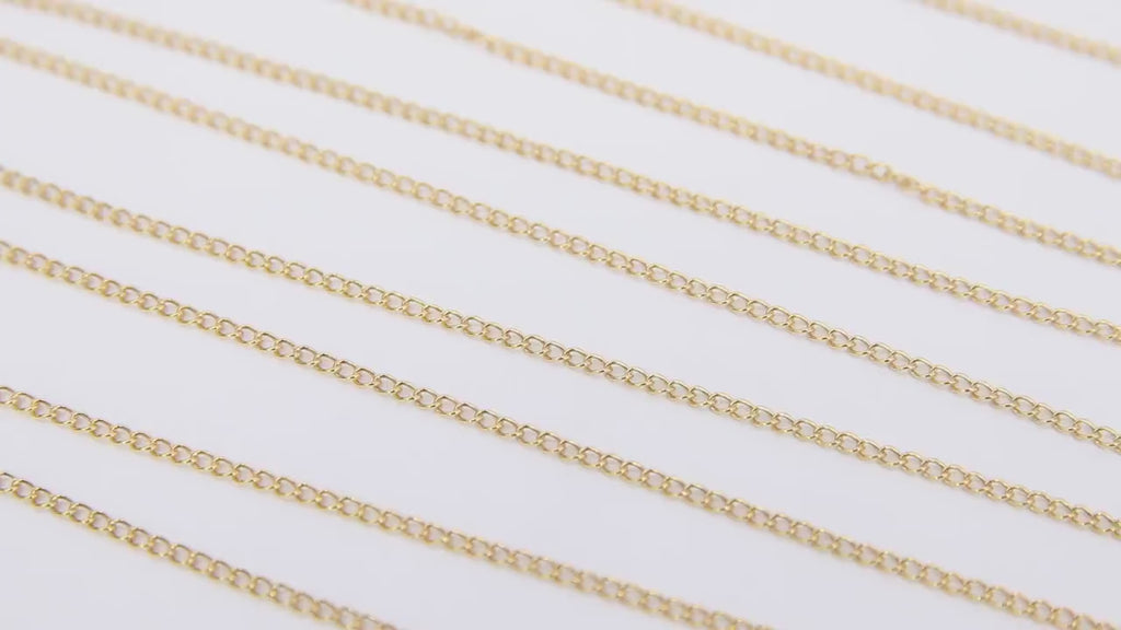 14 K Gold Filled Curb Chain, 2.0 or 2.7 mm 14 20 Gold Dainty Curb Chain CH #731, Unfinished Cable Jewelry Chain