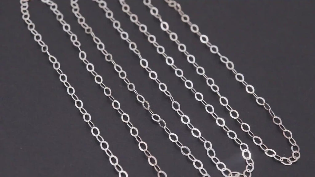 925 Sterling Silver Hammered Chains, 4.7 mm Flat Cable Chain CH# 927, Unfinished Extender Jewelry Chain
