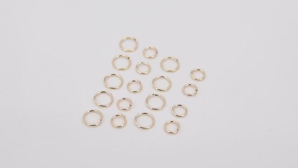 14 K Gold Filled Jump Rings, 3.0 4.0 or 5.0 mm Open Snap Close Rings # 3320, 22 Gauge Rings