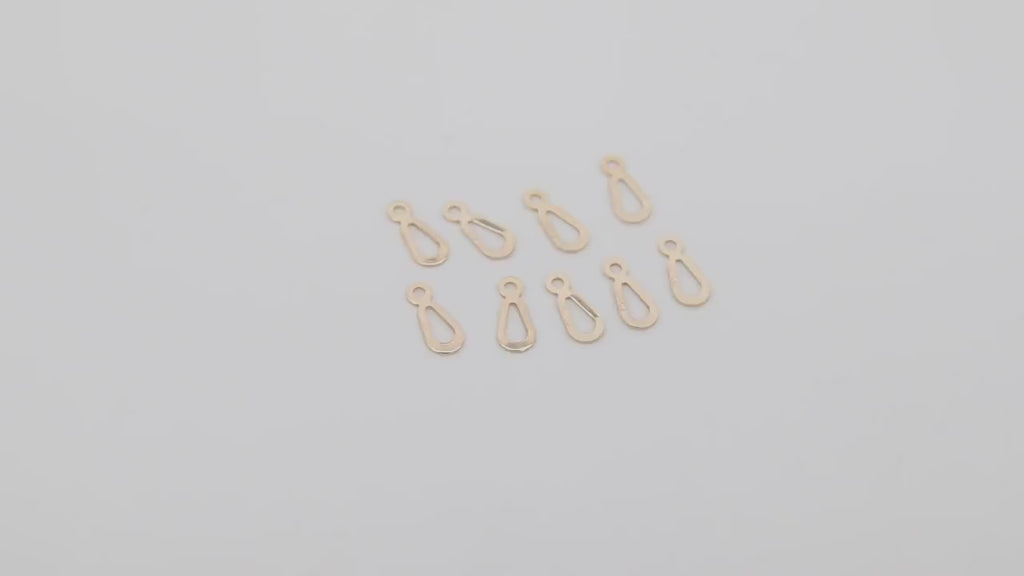 14 K Gold Filled Quality Tag Ends, 14 20 Stamped 1/20 14K Chain Lobster Clasp Tag Ends # 2113, Large Hole End