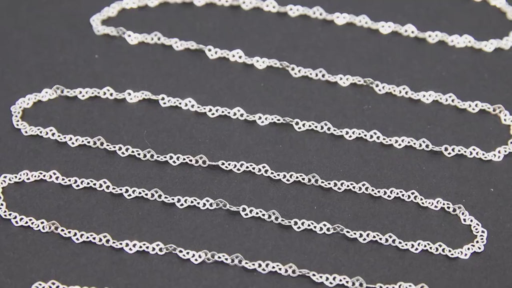 925 Sterling Silver Lacey Heart Chains, 3 mm Dainty Heart Shaped CH# 818, Unfinished Designer Jewelry Chain