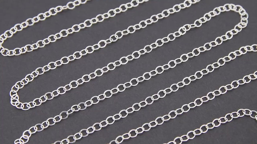 925 Sterling Silver Hammered Chains, 3.8 mm Flat Extender Chain CH# 801, 14 K Gold Filled Unfinished Cable  CH# 701